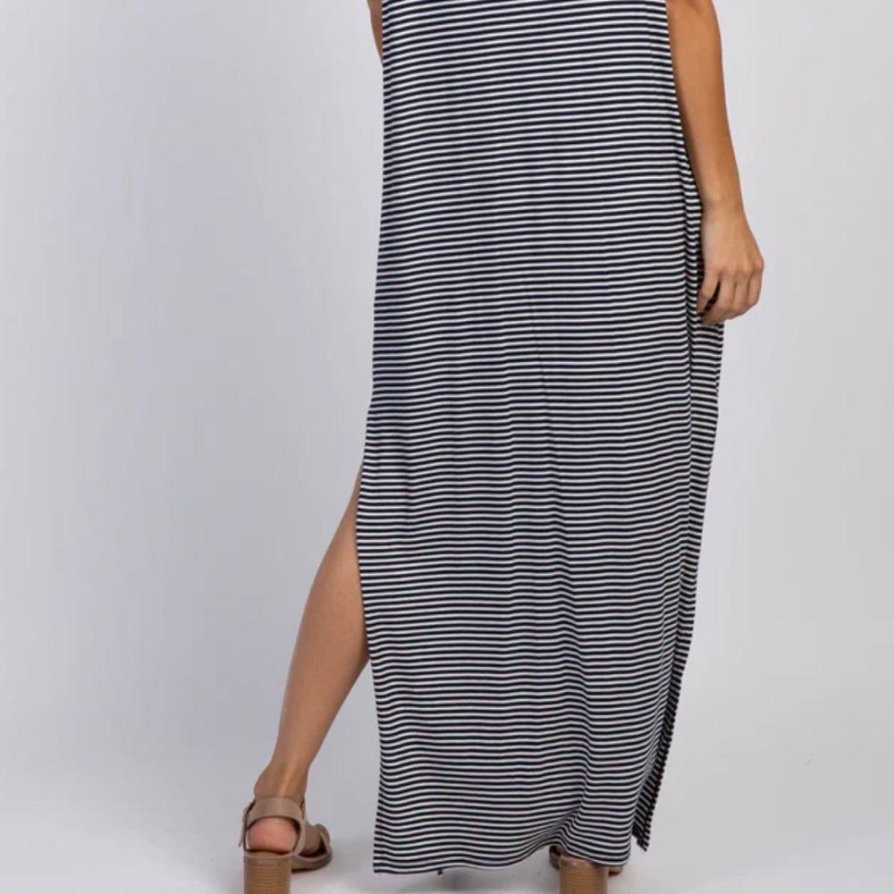Shabby Apple Grey Pinstripe Dress
